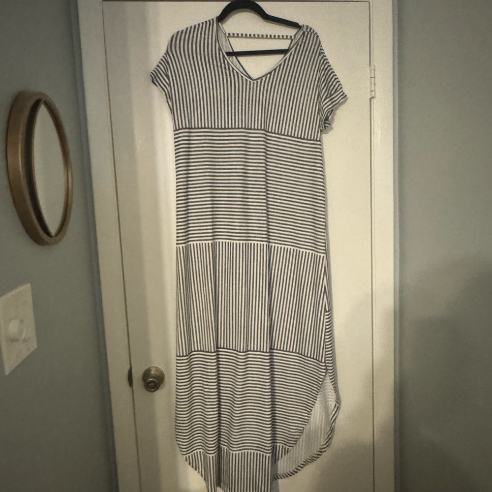 Lularoe Macy - striped V-Neck Maxi Dress